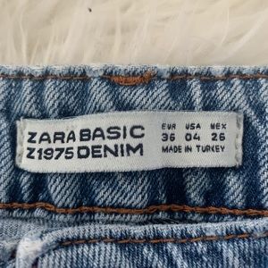 Zara Denim with floral embroidery on the sides